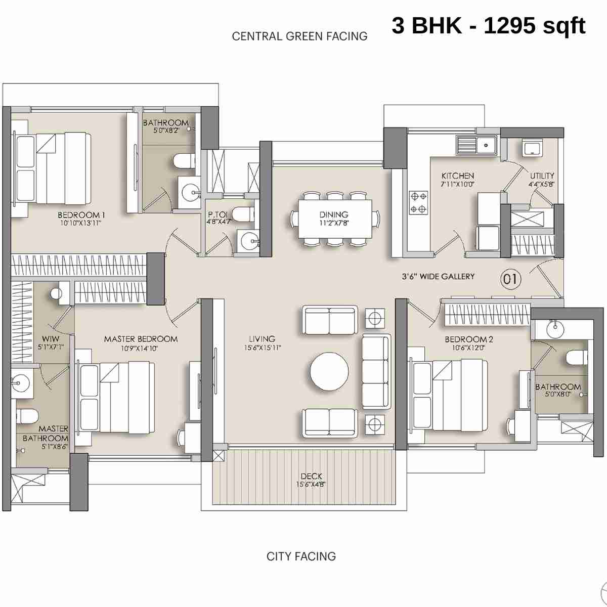 Narang-Privado-Floor-Plan-B-3-BHK-1295-sqft